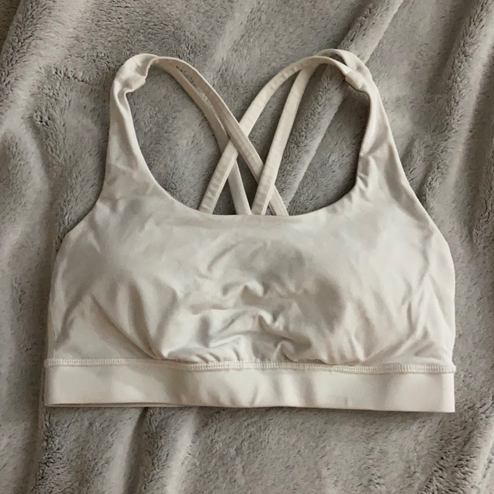 Lululemon white energy bra size 4 I think